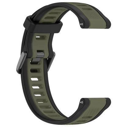 For Huawei Watch GT 4 41mm / Garmin Venu 3S Silicone Watch Bands Dual-Color 18mm Textured Strap
