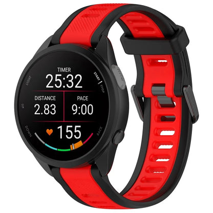For Huawei Watch GT 4 41mm / Garmin Venu 3S Silicone Watch Bands Dual-Color 18mm Textured Strap