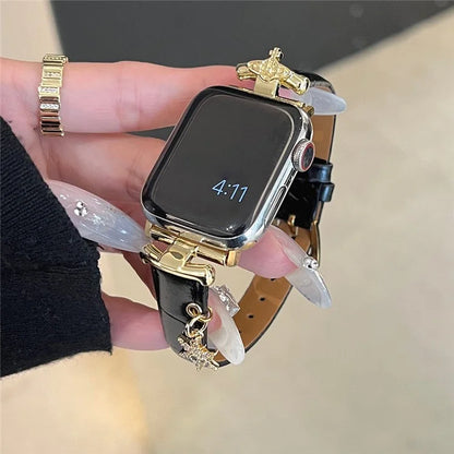 For Apple Watch Ultra 2 Ultra 49mm / 9 8 7 45mm / 6 5 4 SE (2022) SE (2023) SE 44mm / 3 2 1 42mm Genuine Cow Leather Band