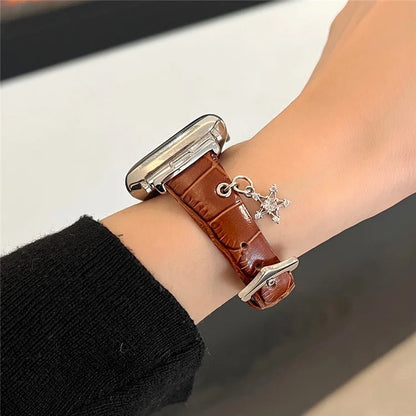 For Apple Watch Ultra 2 Ultra 49mm / 9 8 7 45mm / 6 5 4 SE (2022) SE (2023) SE 44mm / 3 2 1 42mm Genuine Cow Leather Band