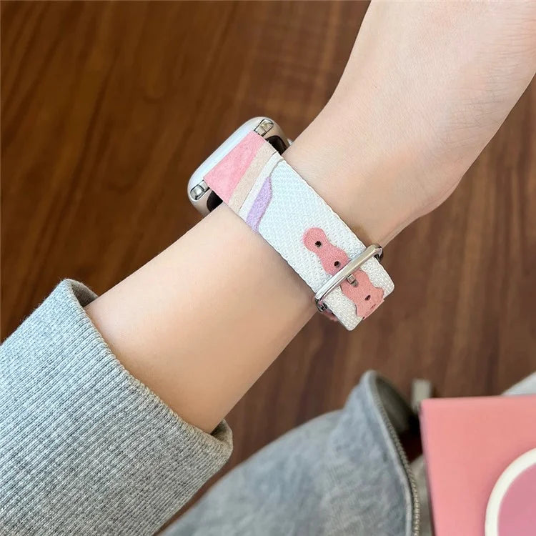 For Apple Watch Series 9 8 7 41mm / Series 6 5 4 SE SE (2022) SE (2023) 40mm / Series 3 2 1 38mm Mesh+Leather Band