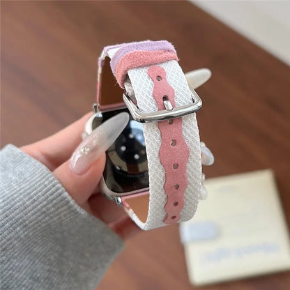 For Apple Watch Series 9 8 7 41mm / Series 6 5 4 SE SE (2022) SE (2023) 40mm / Series 3 2 1 38mm Mesh+Leather Band
