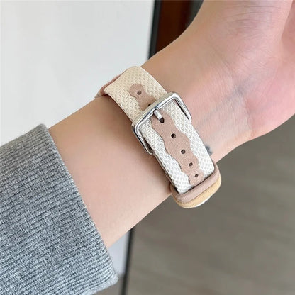 For Apple Watch Series 9 8 7 41mm / Series 6 5 4 SE SE (2022) SE (2023) 40mm / Series 3 2 1 38mm Mesh+Leather Band