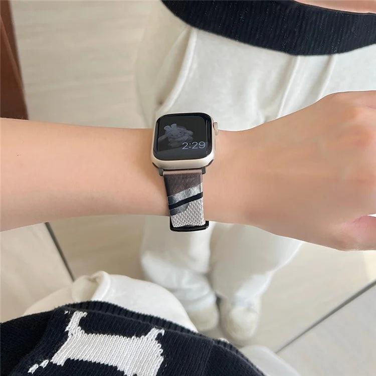 For Apple Watch Series 9 8 7 41mm / Series 6 5 4 SE SE (2022) SE (2023) 40mm / Series 3 2 1 38mm Mesh+Leather Band