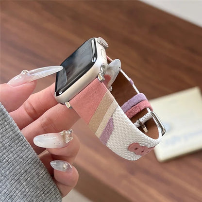 For Apple Watch Ultra 2 Ultra 49mm / Series 9 8 7 45mm / 6 5 4 SE SE (2022) 44mm / 3 2 1 42mm PU Leather Band