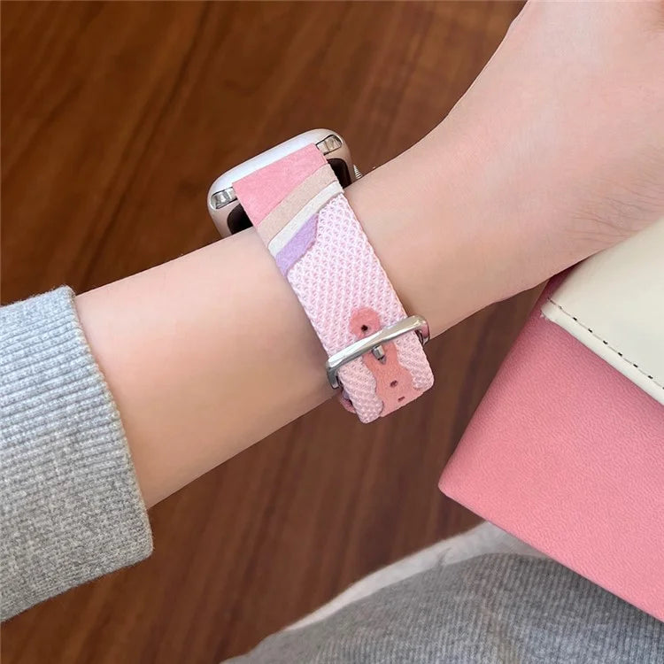 For Apple Watch Ultra 2 Ultra 49mm / Series 9 8 7 45mm / 6 5 4 SE SE (2022) 44mm / 3 2 1 42mm PU Leather Band