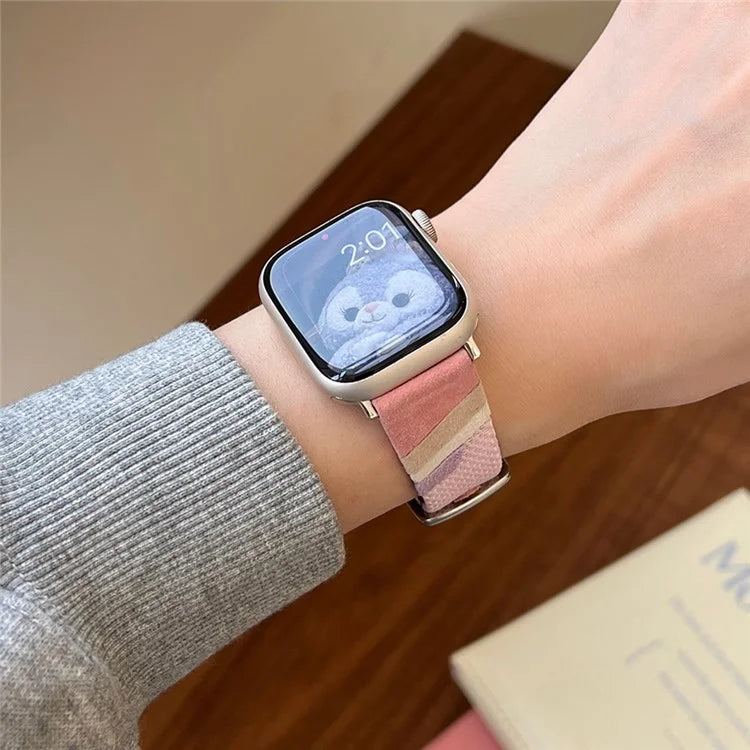 For Apple Watch Ultra 2 Ultra 49mm / Series 9 8 7 45mm / 6 5 4 SE SE (2022) 44mm / 3 2 1 42mm PU Leather Band