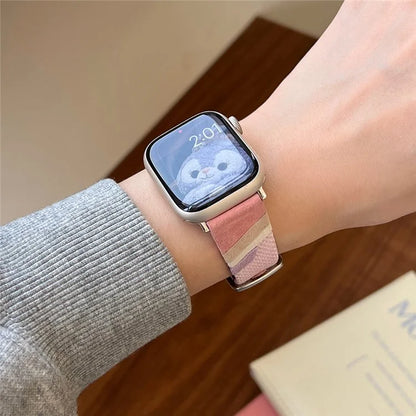 For Apple Watch Ultra 2 Ultra 49mm / Series 9 8 7 45mm / 6 5 4 SE SE (2022) 44mm / 3 2 1 42mm PU Leather Band