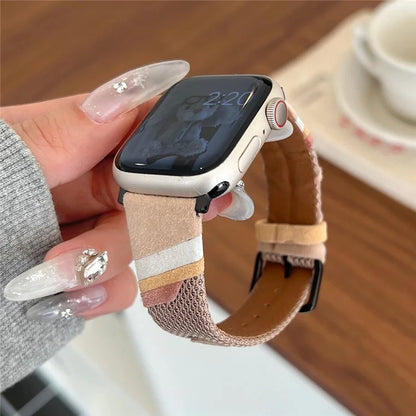 For Apple Watch Ultra 2 Ultra 49mm / Series 9 8 7 45mm / 6 5 4 SE SE (2022) 44mm / 3 2 1 42mm PU Leather Band