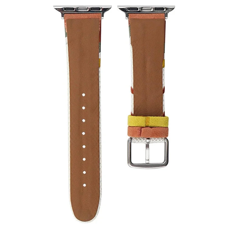 For Apple Watch Ultra 2 Ultra 49mm / Series 9 8 7 45mm / 6 5 4 SE SE (2022) 44mm / 3 2 1 42mm PU Leather Band