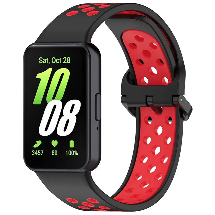 For Samsung Galaxy Fit3 Silicone Watch Bands Dual-Color Wrist Straps Replacement Parts