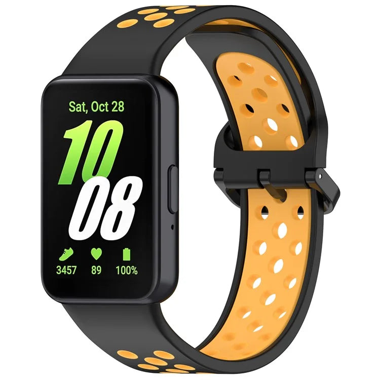 For Samsung Galaxy Fit3 Silicone Watch Bands Dual-Color Wrist Straps Replacement Parts