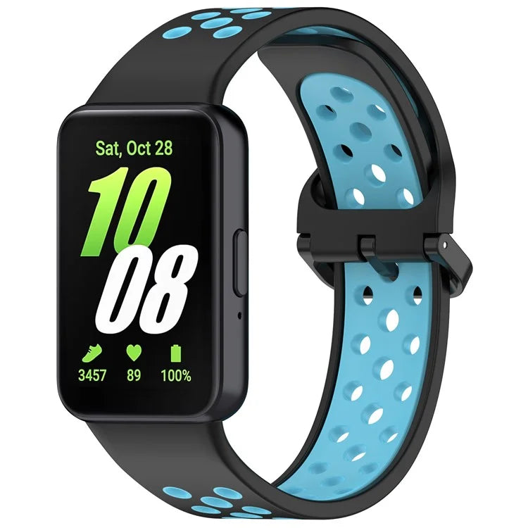 For Samsung Galaxy Fit3 Silicone Watch Bands Dual-Color Wrist Straps Replacement Parts