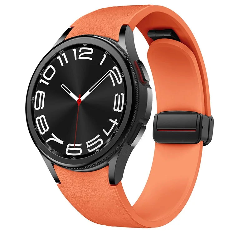 For Samsung Watch FE 40mm / Watch4 Classic Active / Watch 5 / Watch6 Classic Silicone+Leather Band Smartwatch Strap