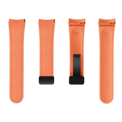 For Samsung Watch FE 40mm / Watch4 Classic Active / Watch 5 / Watch6 Classic Silicone+Leather Band Smartwatch Strap