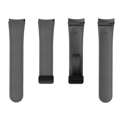 For Samsung Watch FE 40mm / Watch4 Classic Active / Watch 5 / Watch6 Classic Silicone+Leather Band Smartwatch Strap