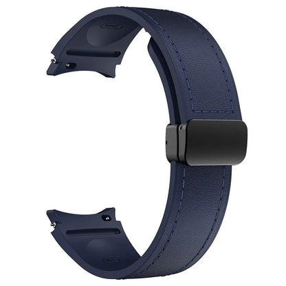 For Samsung Watch FE 40mm / Watch4 Classic Active / Watch 5 / Watch6 Classic Silicone+Leather Band Smartwatch Strap