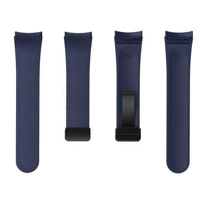 For Samsung Watch FE 40mm / Watch4 Classic Active / Watch 5 / Watch6 Classic Silicone+Leather Band Smartwatch Strap