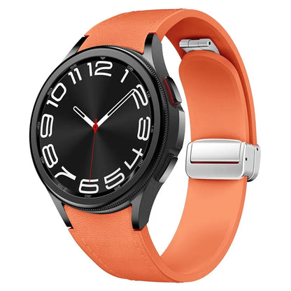 For Samsung Watch FE 40mm / Watch4 Classic Active / Watch 5 / Watch6 Classic Silicone+Leather Band Smartwatch Strap