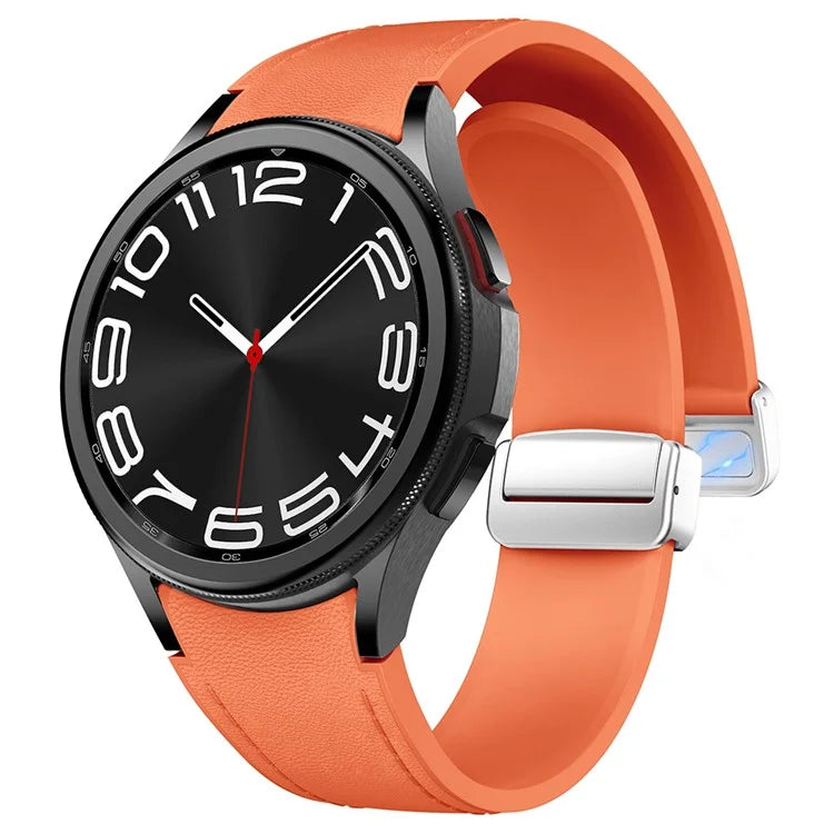 For Samsung Watch FE 40mm / Watch4 Classic Active / Watch 5 / Watch6 Classic Silicone+Leather Band Smartwatch Strap
