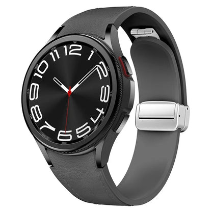 For Samsung Watch FE 40mm / Watch4 Classic Active / Watch 5 / Watch6 Classic Silicone+Leather Band Smartwatch Strap