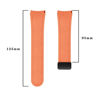 For Samsung Watch FE 40mm / Watch4 Classic Active / Watch 5 / Watch6 Classic Silicone+Leather Band Smartwatch Strap