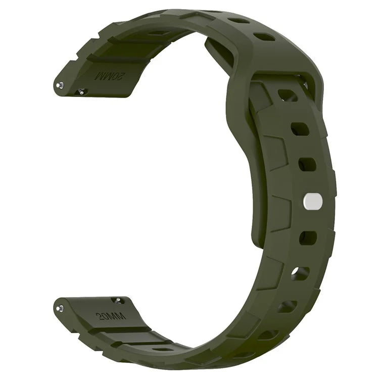For Huawei Watch GT 3 42mm / GT 3 Pro 43mm Silicone Band 20mm Armour Watch Strap Replacement