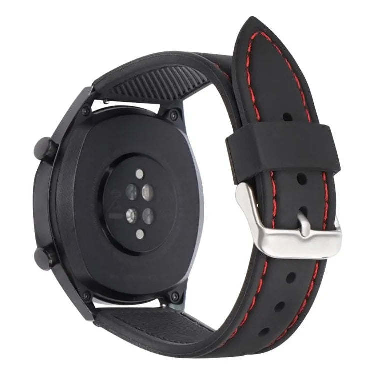 For Huawei Watch GT 4 41mm / Garmin Venu 3S Watch Band 18mm Waterproof Fluorubber Wrist Strap