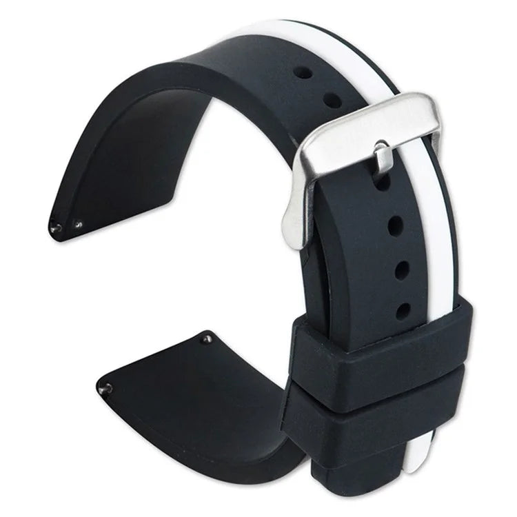 For Huawei Watch GT 2 / 3 / 3 Pro / Samsung Galaxy Watch6 Classic Replacement Strap Dual-Color Silicone Watch Band