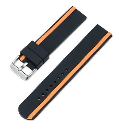 For Huawei Watch GT 2 / 3 / 3 Pro / Samsung Galaxy Watch6 Classic Replacement Strap Dual-Color Silicone Watch Band