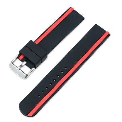 For Huawei Watch GT 2 / 3 / 3 Pro / Samsung Galaxy Watch6 Classic Replacement Strap Dual-Color Silicone Watch Band
