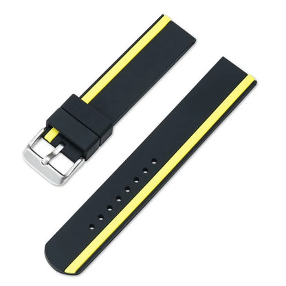 For Huawei Watch GT 2 / 3 / 3 Pro / Samsung Galaxy Watch6 Classic Replacement Strap Dual-Color Silicone Watch Band