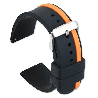 For Xiaomi Watch 2 / Huawei Watch 4 Pro Replacement Wrist Band 22mm Soft Silicone Strap with Dual Color