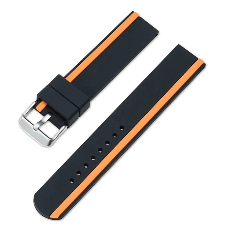 For Xiaomi Watch 2 / Huawei Watch 4 Pro Replacement Wrist Band 22mm Soft Silicone Strap with Dual Color