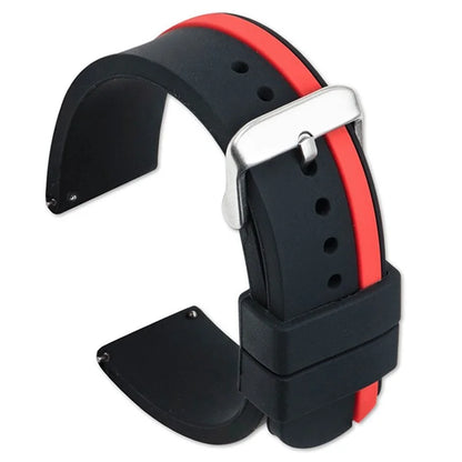For Xiaomi Watch 2 / Huawei Watch 4 Pro Replacement Wrist Band 22mm Soft Silicone Strap with Dual Color
