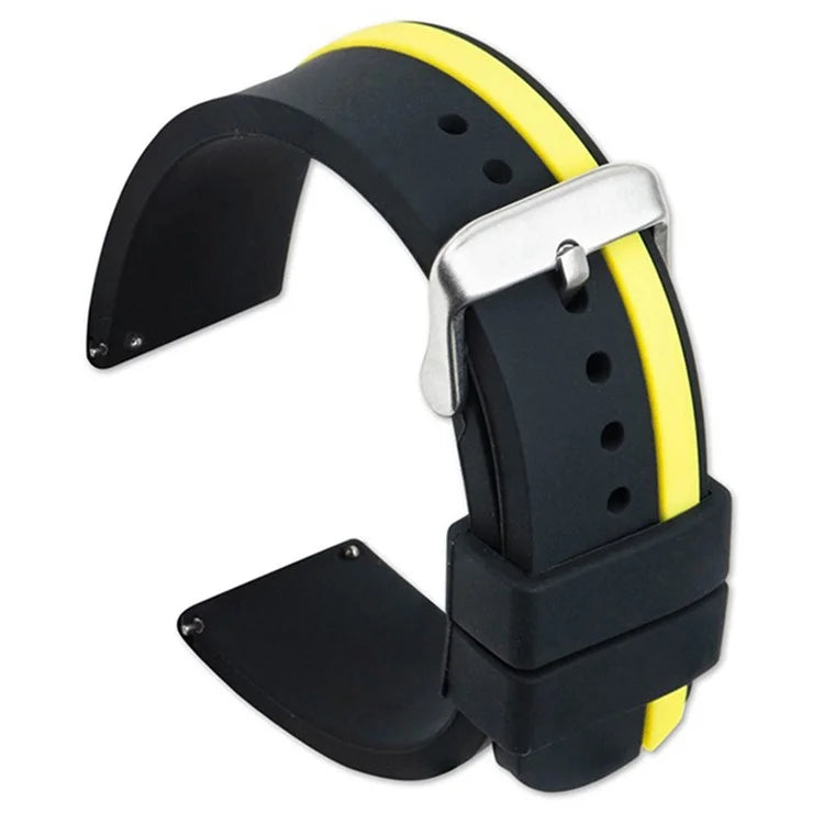 For Xiaomi Watch 2 / Huawei Watch 4 Pro Replacement Wrist Band 22mm Soft Silicone Strap with Dual Color