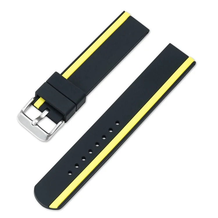 For Xiaomi Watch 2 / Huawei Watch 4 Pro Replacement Wrist Band 22mm Soft Silicone Strap with Dual Color