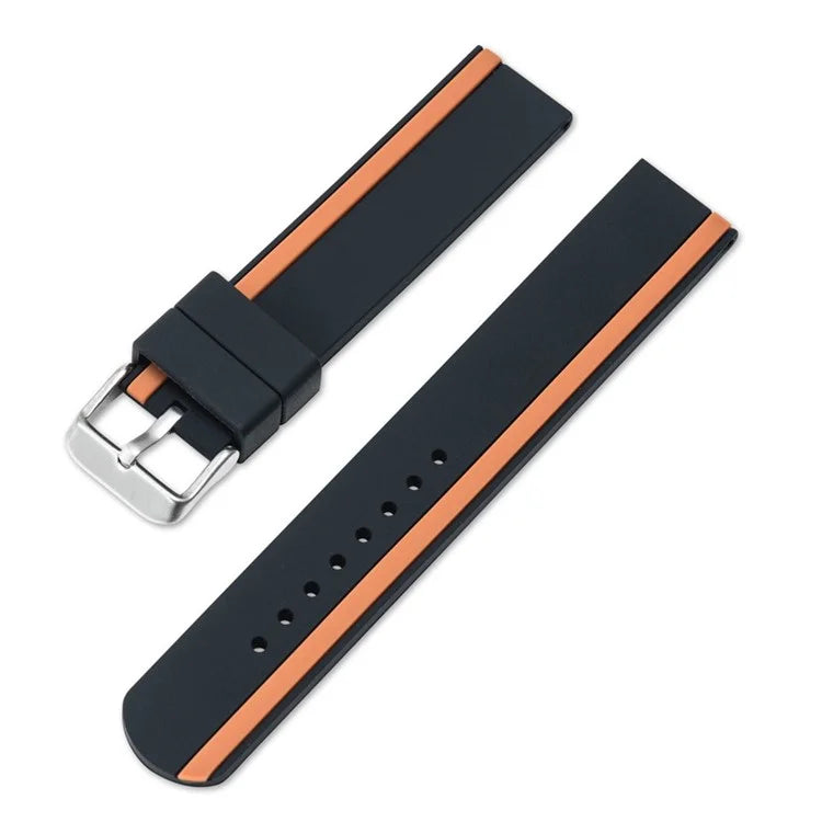 For Xiaomi Watch 2 / Huawei Watch 4 Pro Replacement Wrist Band 22mm Soft Silicone Strap with Dual Color