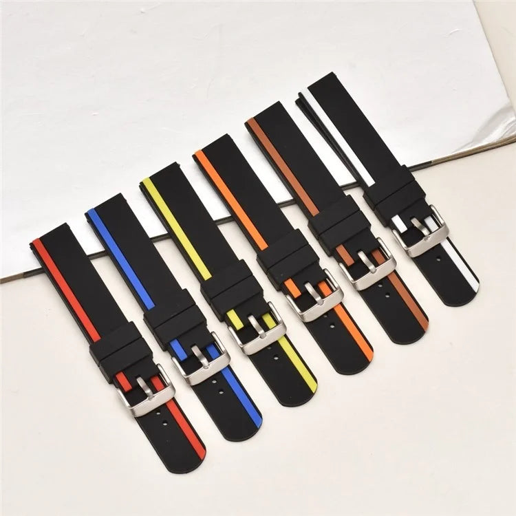 For Xiaomi Watch 2 / Huawei Watch 4 Pro Replacement Wrist Band 22mm Soft Silicone Strap with Dual Color