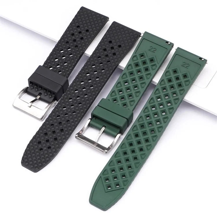 For Garmin Venu 3S / Watch GT 4 41mm Replacement Wrist Band 18mm Fluorubber Watch Strap