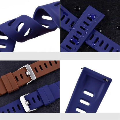 For Huawei Realme Samsung Xiaomi Smart Watch Silicone Strap 22mm Wrist Band Replacement