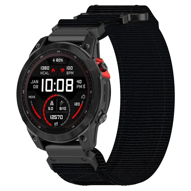 For Garmin Quickfit 20mm  /  Fenix 7S  /  7S Pro Nylon Wrist Band Magic Tape Watch Strap