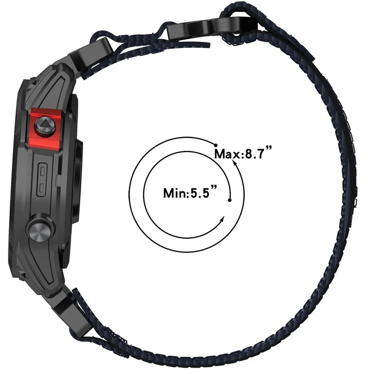 For Garmin Quickfit 20mm  /  Fenix 7S  /  7S Pro Nylon Wrist Band Magic Tape Watch Strap