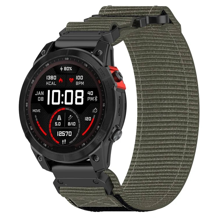 For Garmin Quickfit 20mm  /  Fenix 7S  /  7S Pro Nylon Wrist Band Magic Tape Watch Strap