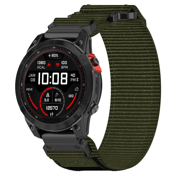 For Garmin Quickfit 20mm  /  Fenix 7S  /  7S Pro Nylon Wrist Band Magic Tape Watch Strap