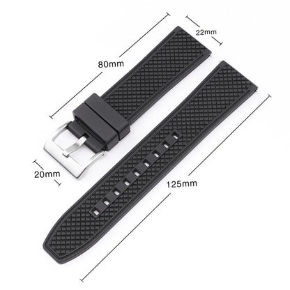 For Huawei Watch GT 4 46mm / GT 4 Pro 22mm Replacement Band Fluorubber Watch Strap
