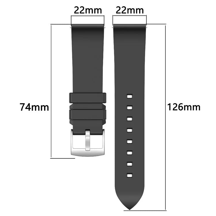For Garmin Venu 3 / Venu 2 / Vivoactive 4 22mm Watch Band Comfortable Fluororubber Wrist Strap