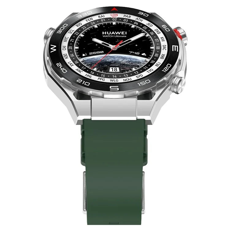For Garmin Venu 3 / Venu 2 / Vivoactive 4 22mm Watch Band Comfortable Fluororubber Wrist Strapish Green