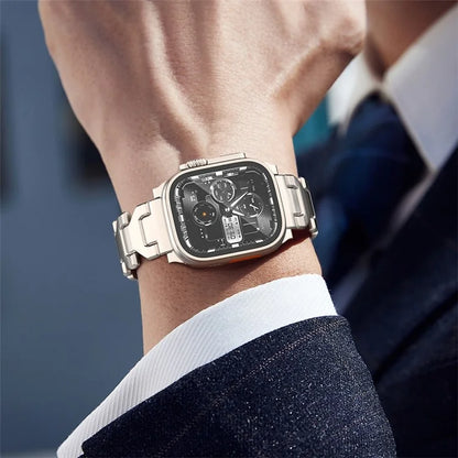 For Apple Watch Series 9 8 7 41mm / 6 5 4 SE (2022) SE (2023) SE 40mm / 3 2 1 38mm Y-Shape Titanium Steel Watch Band