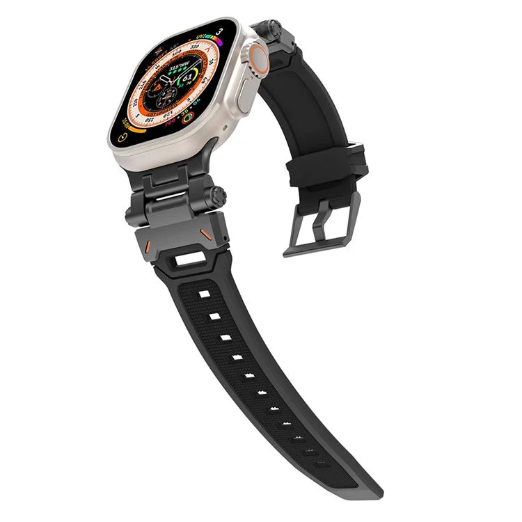 For Apple Watch Ultra 49mm Ultra 2 49mm  /  Series 9 8 7 45mm  /  6 5 4 SE (2023) SE (2022) SE 44mm  /  3 2 1 42mm TPU Wrist Strap